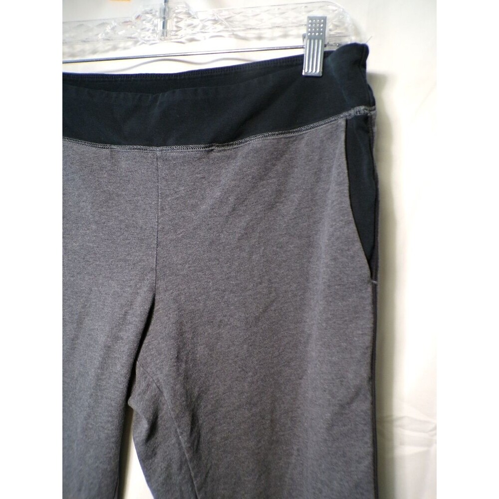 Lauren Ralph Lauren Women's Yoga Leggings Gray Black Bootcut Size M - Picture 2 of 4